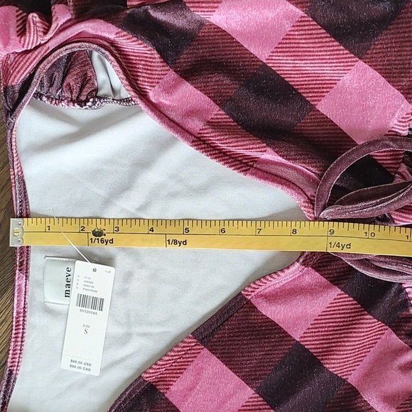 New Anthropologie Maeve Velvet Babydoll Patterned Top - Picture 10 of 10